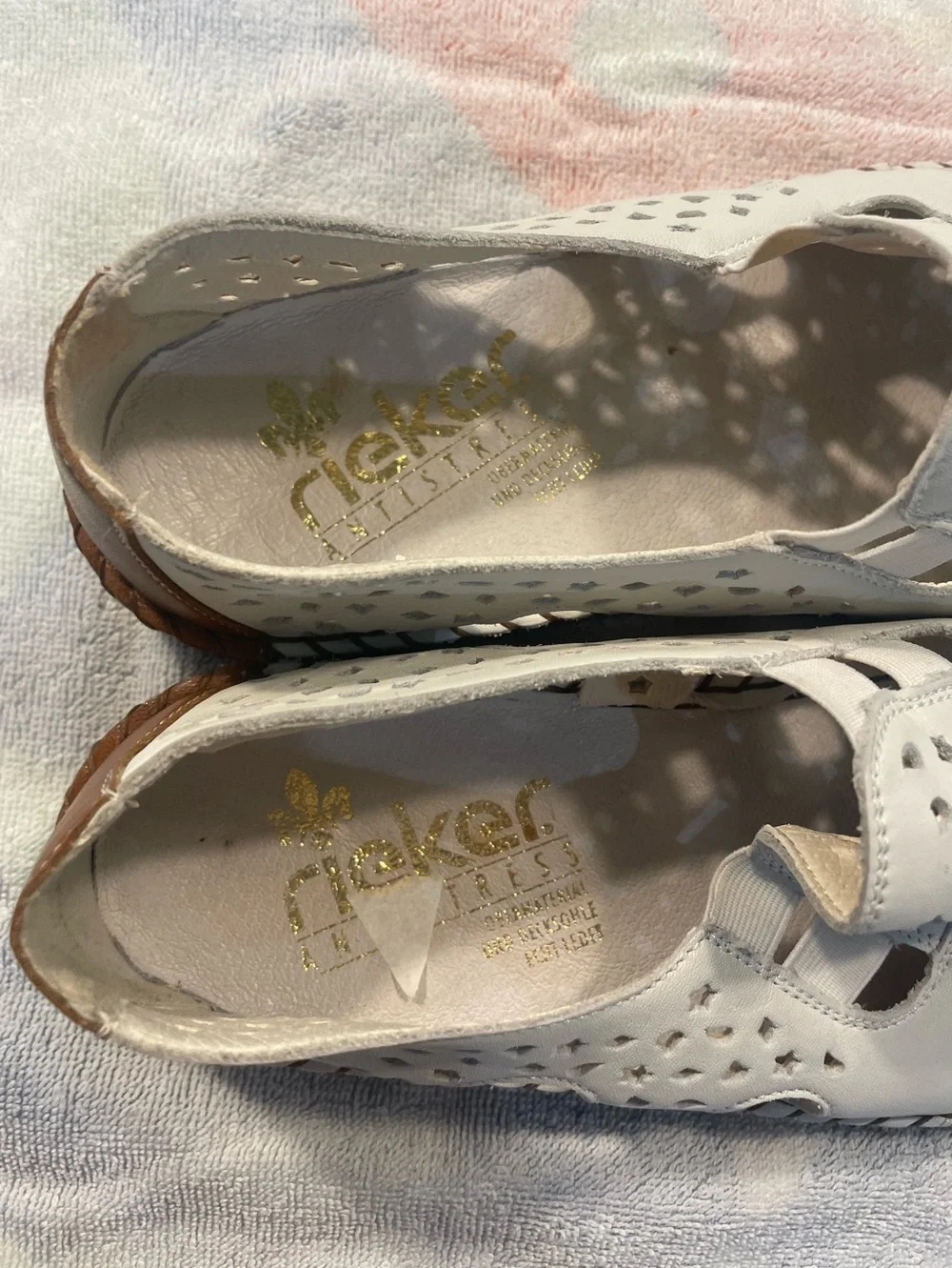 Rieker Anti-Stress perforated leather slip-on loafers - 8.5